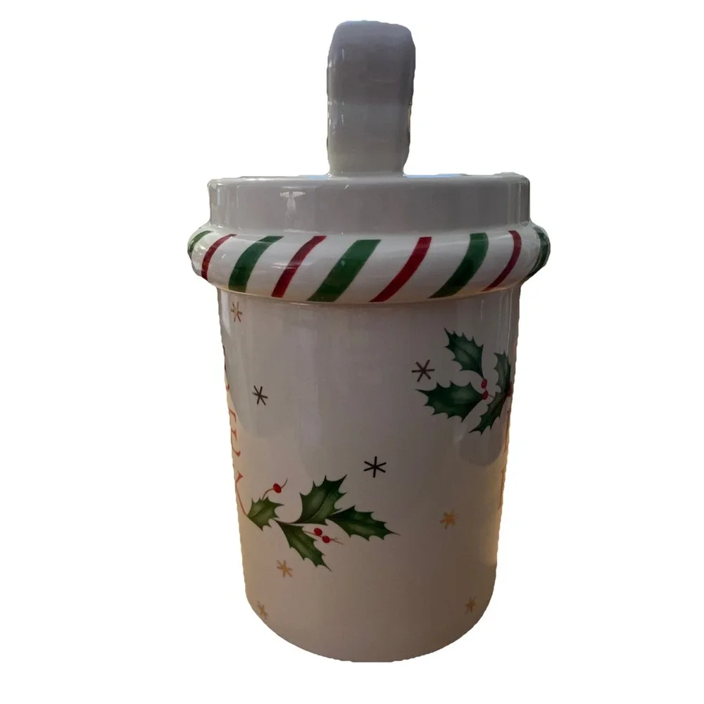 Lenox Christmas Holiday Dog Treat Jar LIVE LOVE BARK‎ #863666